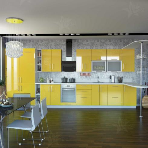 Модульная кухня High Gloss/High Gloss желтый глянец
