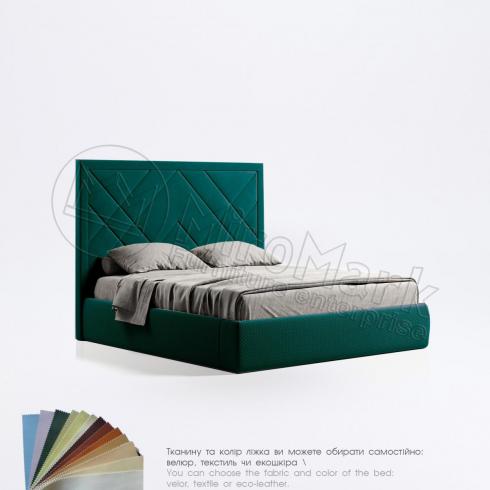 Мяке ліжко 1,8х2,0 Віва Підйомне з каркасом (Сірий Велюр) Viva foto 7