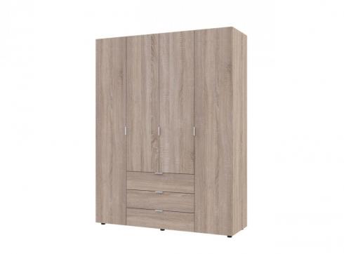 Распашной шкаф для одежды Doros Гелар Дуб Cонома 4 ДСП 155х49,5х203,4 foto 2