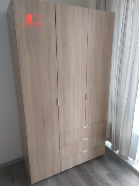 Распашной шкаф для одежды Doros Гелар Дуб Cонома 3 ДСП 116,2х49,5х203,4 foto 5