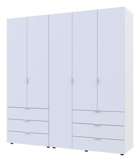 Распашной шкаф для одежды Doros Гелар комплект Белый 2+3 ДСП 193,7х49,5х203,4