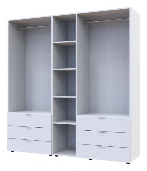 Распашной шкаф для одежды Doros Гелар комплект Белый 2+3 ДСП 193,7х49,5х203,4 foto 2