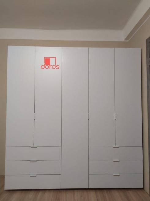 Распашной шкаф для одежды Doros Гелар комплект Белый 2+3 ДСП 193,7х49,5х203,4 foto 6
