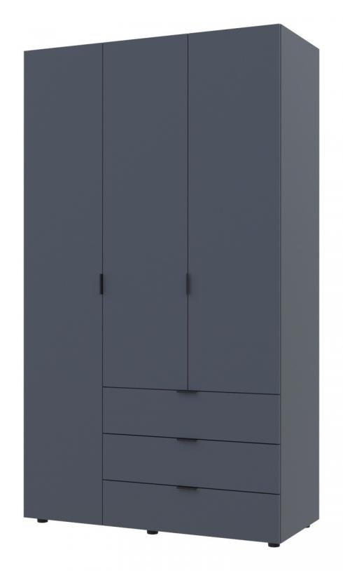 Распашной шкаф для одежды Doros Гелар Графит 3 ДСП 116,2х49,5х203,4