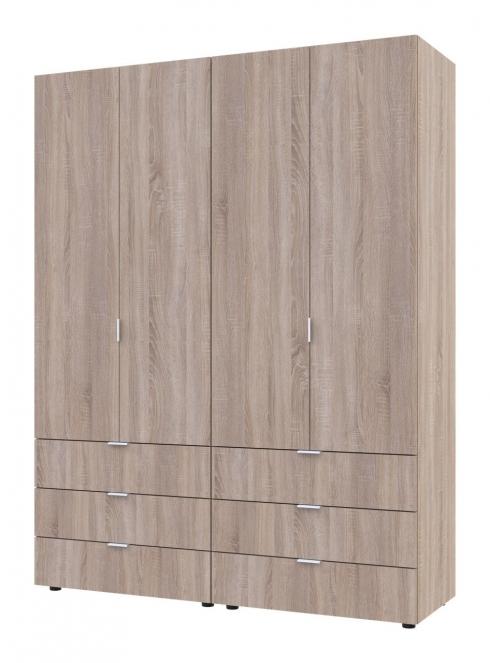 Распашной шкаф для одежды Doros Гелар комплект Cонома 2+2 ДСП 155х49,5х203,4