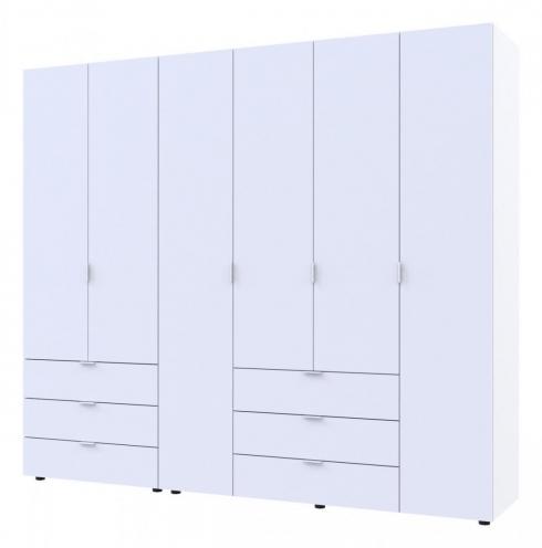 Распашной шкаф для одежды Doros Гелар комплект Белый 2+4 ДСП 232,5х49,5х203,4