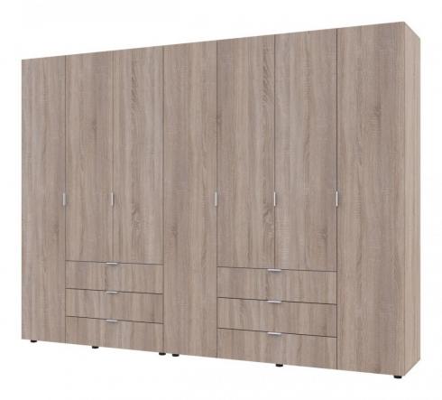 Распашной шкаф для одежды Doros Гелар комплект Cонома 3+4 ДСП 271,2х49,5х203,4