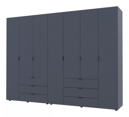 Распашной шкаф для одежды Doros Гелар комплект Графит 3+4 ДСП 271,2х49,5х203,4
