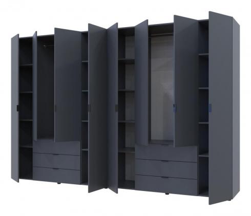 Распашной шкаф для одежды Doros Гелар комплект Графит 4+4 ДСП 310х49,5х203,4 foto 2