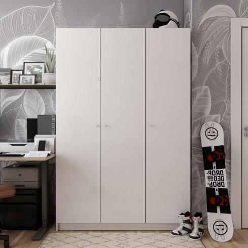 Шкаф для одежды Doros Промо Белый 3 ДСП 135х48х204