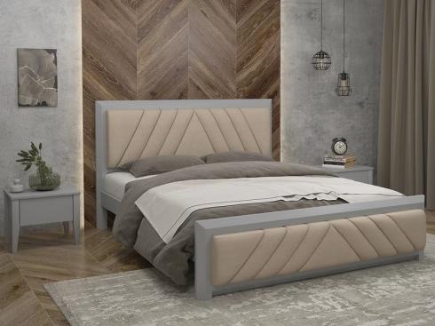 Деревянная кровать Барселона 140х200 с мягким изголовьем 3 категория