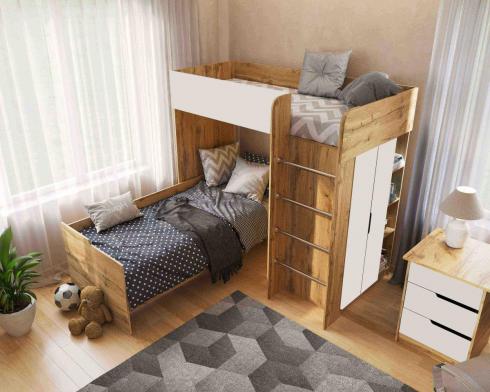 Кровать Комната BED-ROOM 3 Цвет белый Viorina DEKO